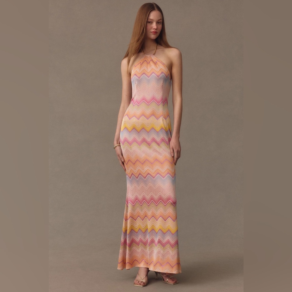 Liv Foster Jacquard Knit Mermaid Maxi Dress Size 6 NWT Vacation Ready